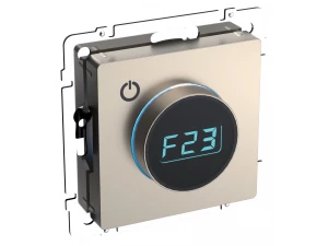 BRITE Термостат электронный с индикацией ТС10-1-БрШ шампань ИЭК