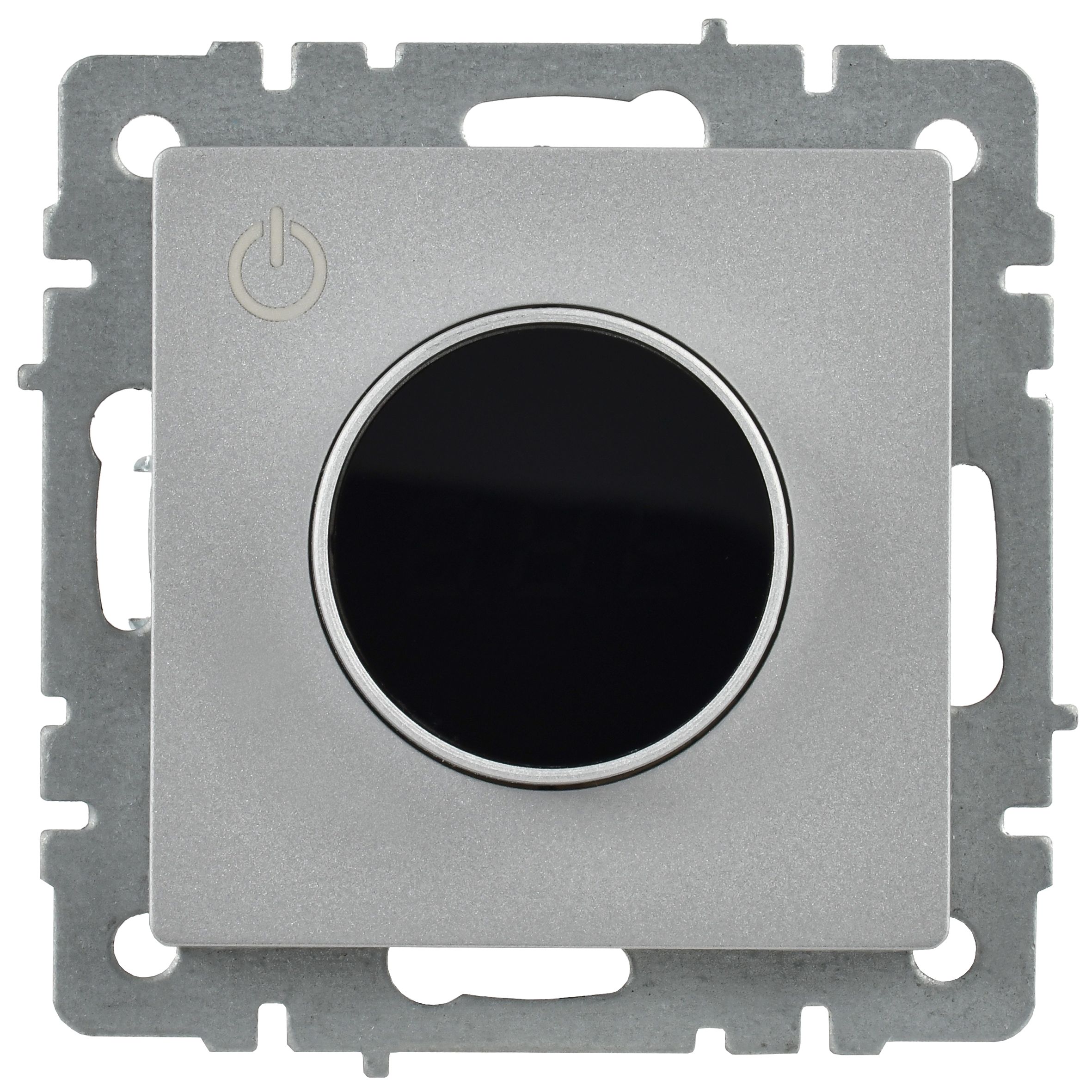 BRITE Термостат электронный с индикацией ТС10-1-БрА алюминий ИЭК