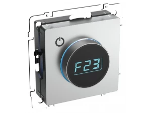 BRITE Термостат электронный с индикацией ТС10-1-БрА алюминий ИЭК