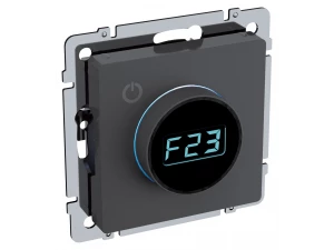 BRITE Термостат электронный с индикацией ТС10-1-БрГ графит ИЭК