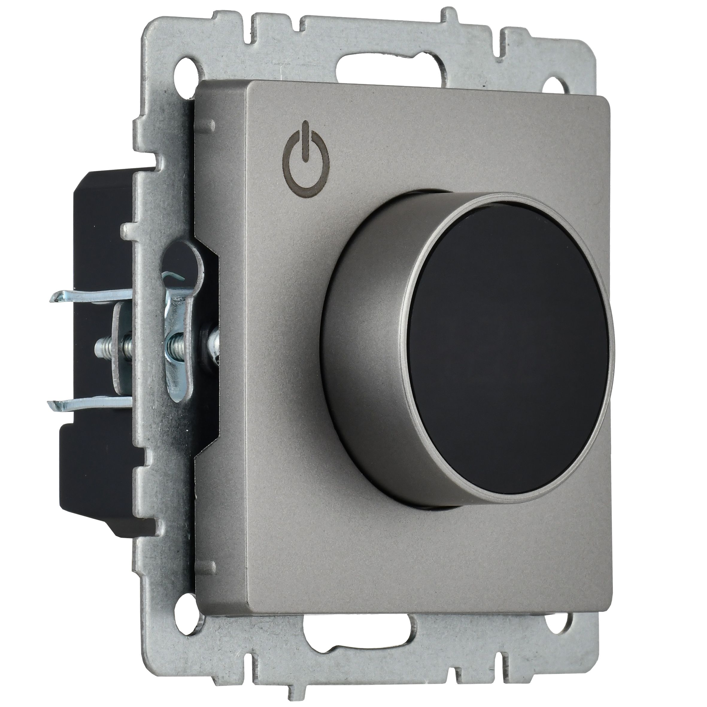 BRITE Термостат электронный с индикацией ТС10-1-БрС сталь ИЭК