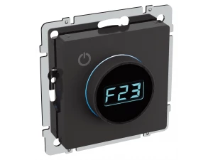 BRITE Термостат электронный с индикацией ТС10-1-БрЧ черный ИЭК