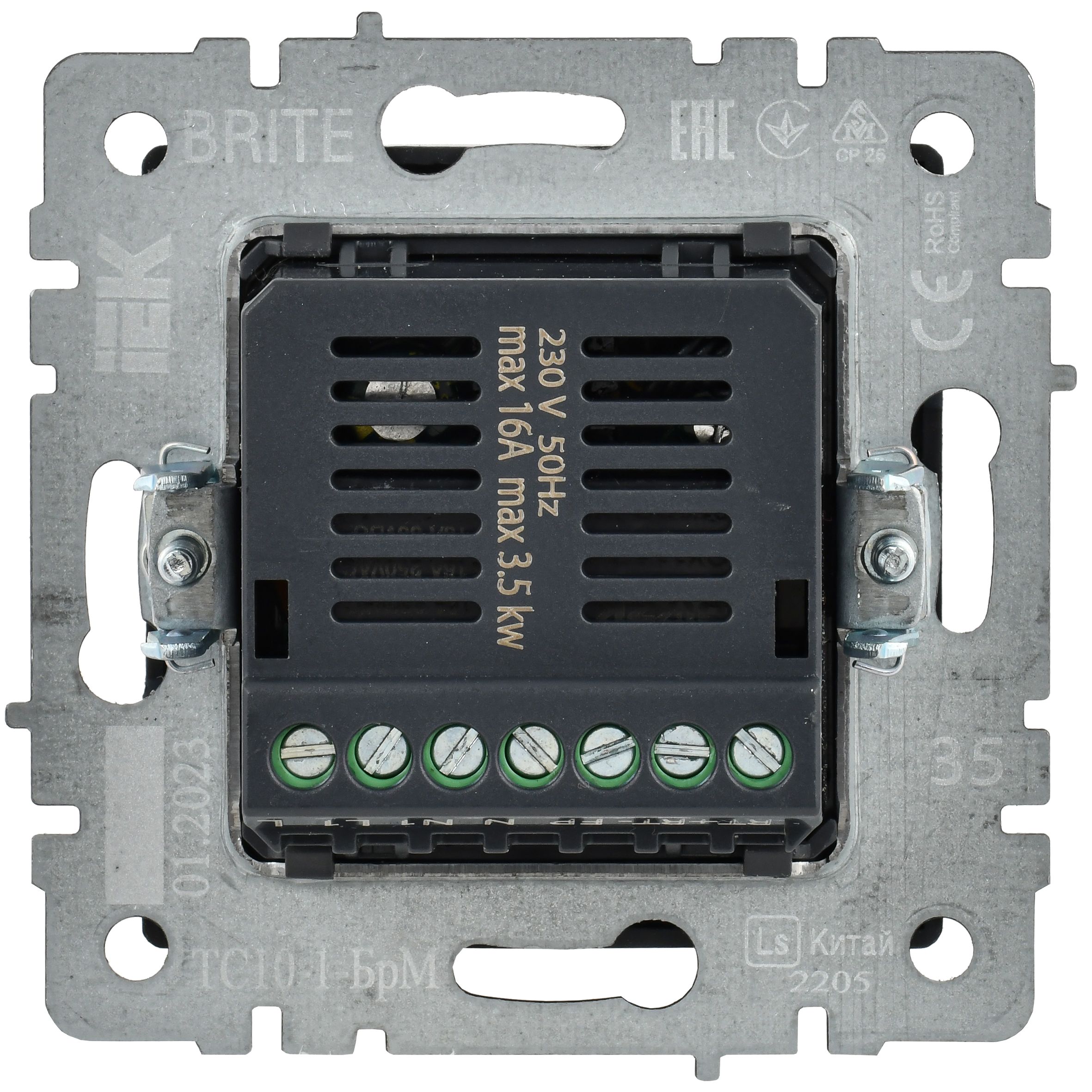 BRITE Термостат электронный с индикацией ТС10-1-БрМ маренго ИЭК