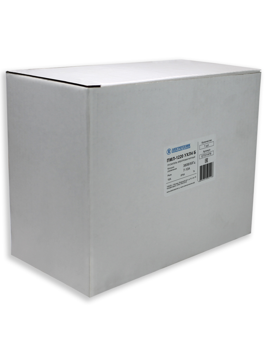 ПМЛ-1220 УХЛ4 Б 380В/50Гц 1з 10А нереверс+РТЛ-1014-2 7-10А в корпусе IP54 ПУСК+СТОП пускатель элмагн (ЭТ)