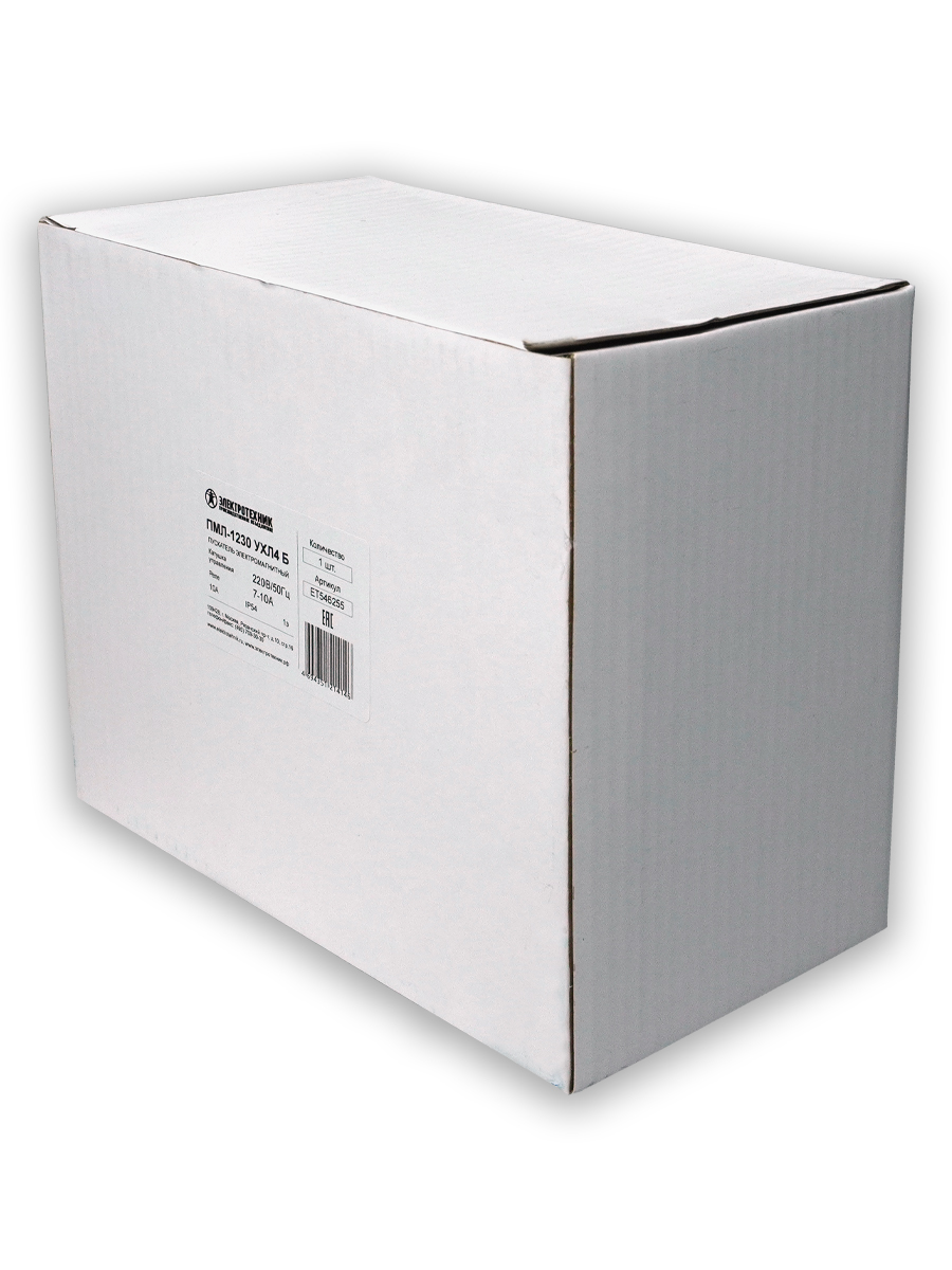 ПМЛ-1230 УХЛ4 Б 220В/50Гц 1з 10А нерев+РТЛ-1014-2 7-10А в корпусе IP54 ПУСК+СТОП и сигнальная лампа (ЭТ)