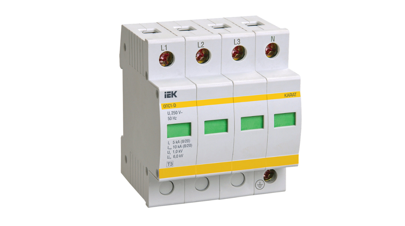 Огр-ль имп. перенапр. ОПС1-D 4Р In=5kA Un=230B Im=10kA ИЭК