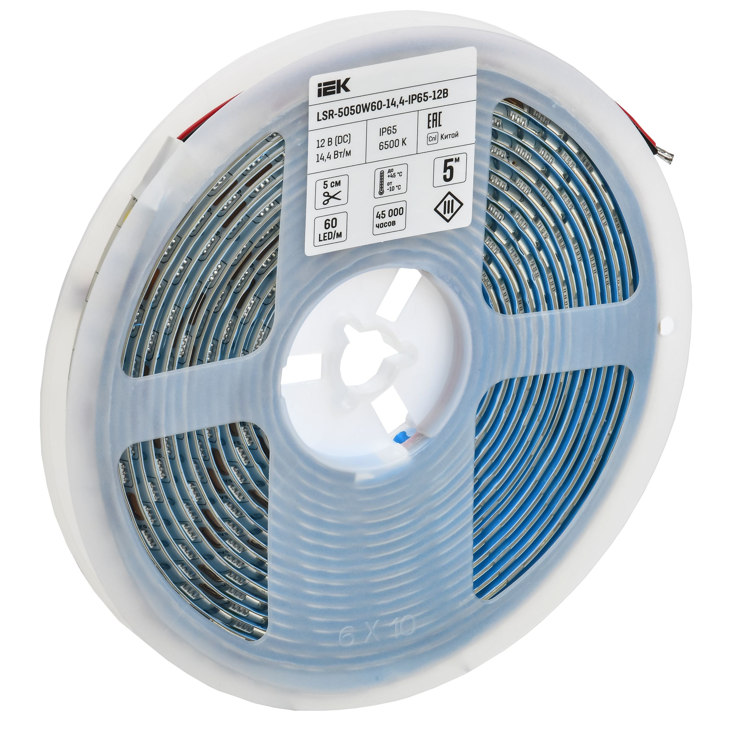 Лента LED 5м LSR-5050W60-14,4-IP65-12В ИЕК
