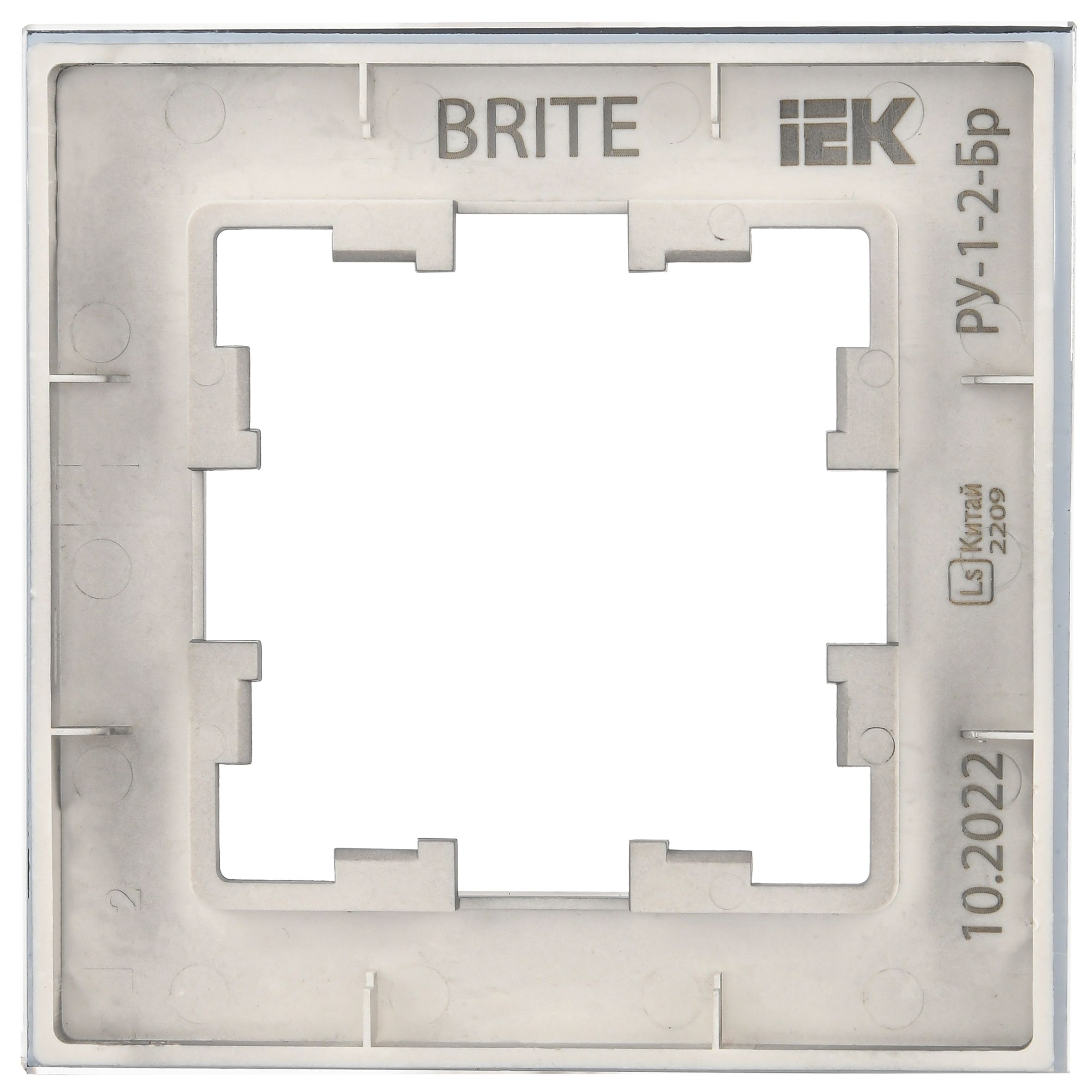 BRITE Рамка 1-местная РУ-1-2-Бр стекло маренго матовый ИЭК