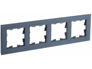 BRITE Рамка 4 -местная РУ-4-2-Бр стекло маренго матовый ИЭК