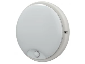 Светильник светодиодный ДПО 4100Д 12Вт 4000K IP54 круг белый с инфракрасным датчиком движения IEK