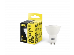 Лампа светодиодная PAR16 софит 5Вт 230В 3000К GU10 IEK