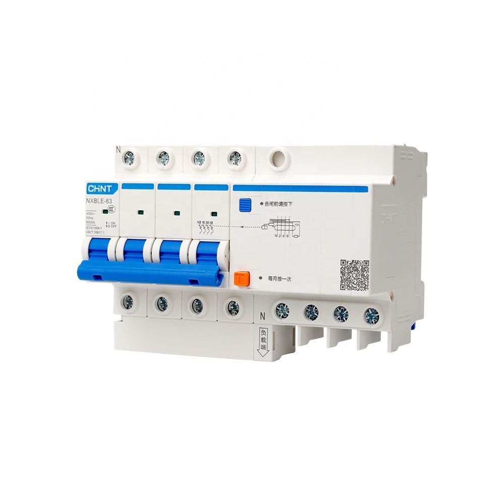 Дифференциальный автомат NXBLE-63 4P C40 100mA тип AC 6kA (R) (CHINT) 982188