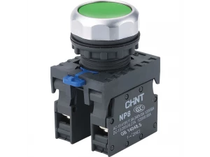 Кнопка управления NP8-11BN/3 без подсветки зеленая 1HO+1H3 IP65 R CHINT 667113
