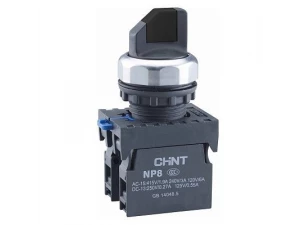 Переключатель без подсветки NP8-11X/222, 2 положения с возвратом, черная, IP65 (R) CHINT 578766