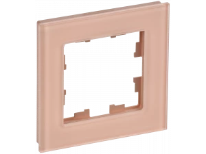 BRITE Рамка 1-местная РУ-1-2-БрП стекло персиковый матовый IEK