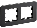 BRITE Рамка 2-местная РУ-2-1-Бр металл черный RE IEK