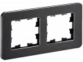 BRITE Рамка 2-местная РУ-2-1-Бр металл черный RE IEK