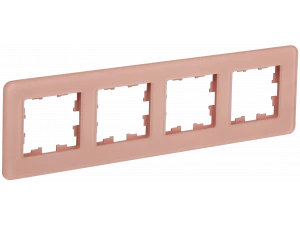 BRITE Рамка 4-местная РУ-4-2-Бр стекло дымчатый RE IEK