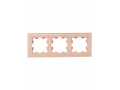 BRITE Рамка 3-местная РУ-3-2-БрП стекло персиковый матовый IEK