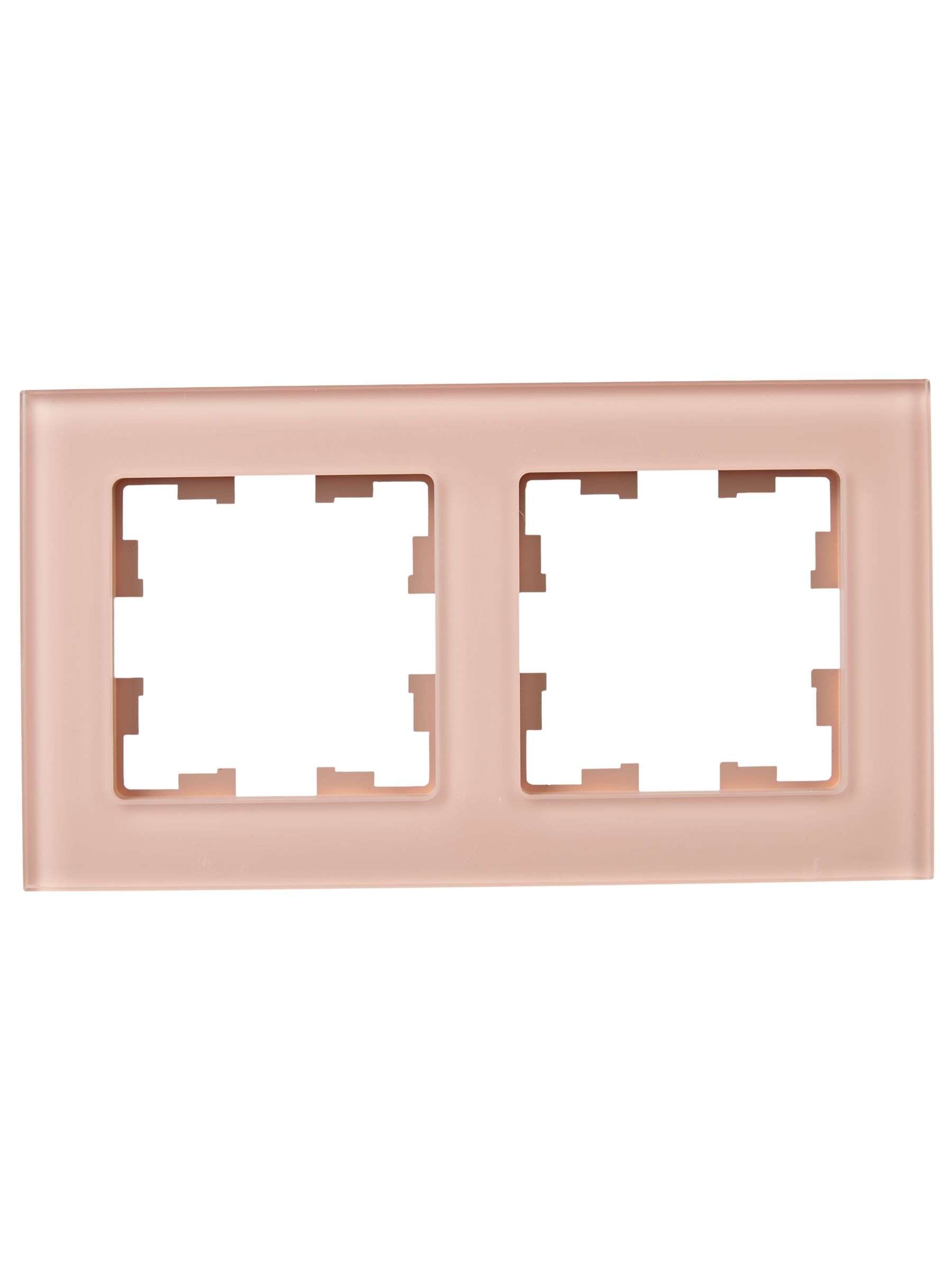 BRITE Рамка 2-местная РУ-2-2-БрП стекло персиковый матовый IEK