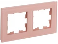 BRITE Рамка 2-местная РУ-2-2-БрП стекло персиковый матовый IEK