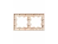 BRITE Рамка 2-местная РУ-2-2-БрП стекло персиковый матовый IEK