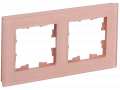BRITE Рамка 2-местная РУ-2-2-БрП стекло персиковый матовый IEK