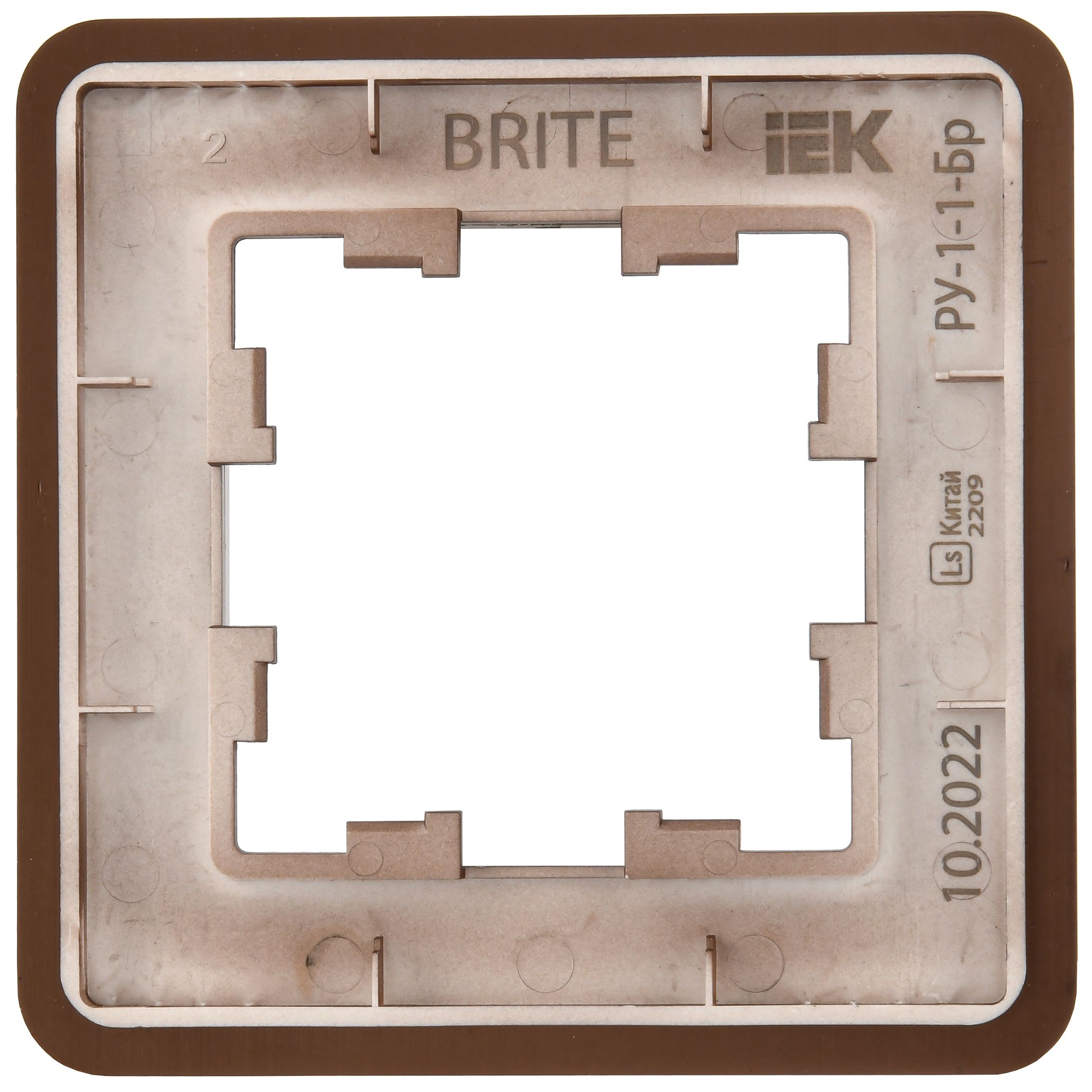 BRITE Рамка 1-местная РУ-1-1-Бр металл коричневый RE AL IEK