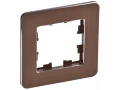 BRITE Рамка 1-местная РУ-1-1-Бр металл коричневый RE AL IEK