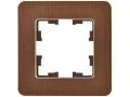 BRITE Рамка 1-местная РУ-1-1-Бр металл коричневый RE AL IEK