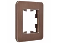 BRITE Рамка 1-местная РУ-1-1-Бр металл коричневый RE AL IEK
