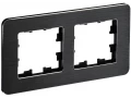 BRITE Рамка 2-местная РУ-2-1-Бр металл черный RE AL IEK