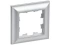BRITE Рамка 1-местная РУ-1-Бр алюминий/алюминий IEK