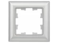 BRITE Рамка 1-местная РУ-1-Бр алюминий/алюминий IEK