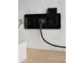 BRITE Рамка 3-местная РУ-3-2-Бр стекло черный RE IEK