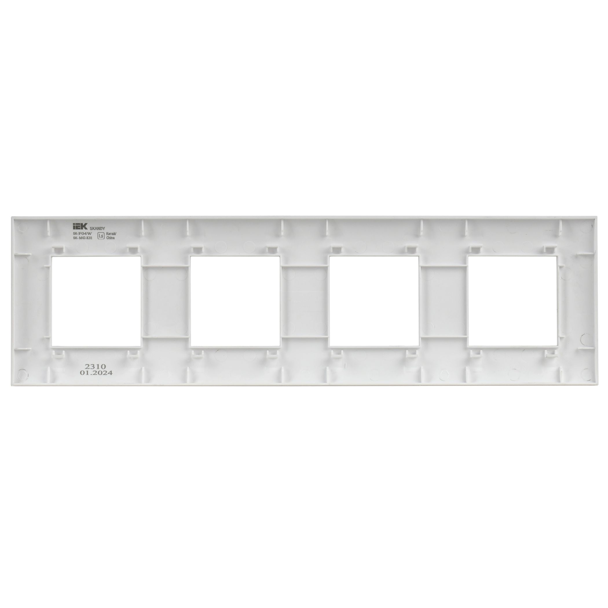 SKANDY Рамка 4-местная SK-F04W арктический белый IEK