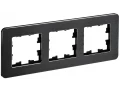 BRITE Рамка 3-местная РУ-3-1-Бр металл черный RE AL IEK