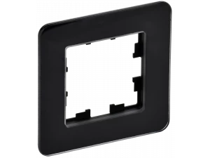 BRITE Рамка 1-местная РУ-1-2-Бр стекло черный RE IEK