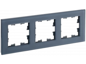 BRITE Рамка 3-местная РУ-3-2-Бр стекло маренго матовый IEK