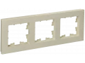 BRITE Рамка 3-местная РУ-3-Бр бежевый рифленый IEK