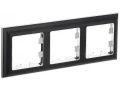 BRITE Рамка 3-местная РУ-3-Бр хром/черный IEK