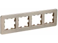 BRITE Рамка 4-местная РУ-4-1-Бр металл шампань RE AL IEK