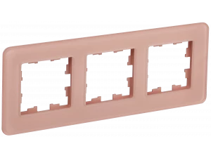 BRITE Рамка 3-местная РУ-3-2-Бр стекло дымчатый RE IEK