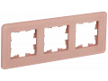 BRITE Рамка 3-местная РУ-3-2-Бр стекло дымчатый RE IEK