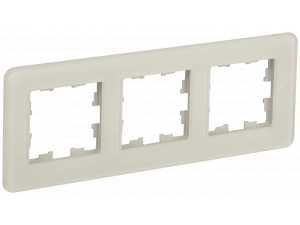 BRITE Рамка 3-местная РУ-3-2-Бр стекло песчаный RE IEK