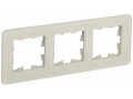BRITE Рамка 3-местная РУ-3-2-Бр стекло песчаный RE IEK