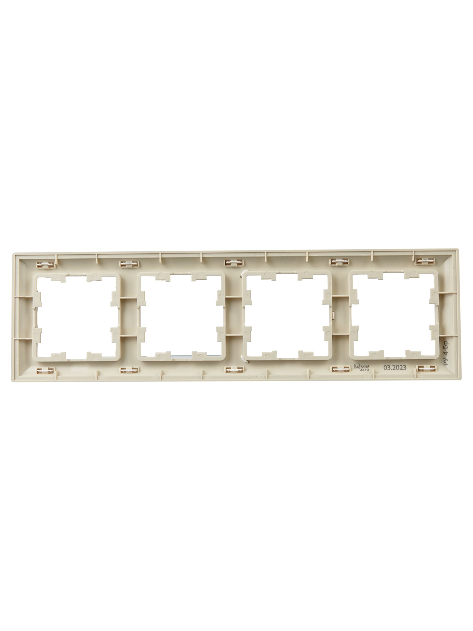 BRITE Рамка 4-местная РУ-4-Бр бежевый/жемчужный IEK