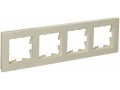 BRITE Рамка 4-местная РУ-4-Бр бежевый рифленый IEK