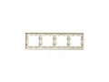 BRITE Рамка 4-местная РУ-4-Бр бежевый рифленый IEK