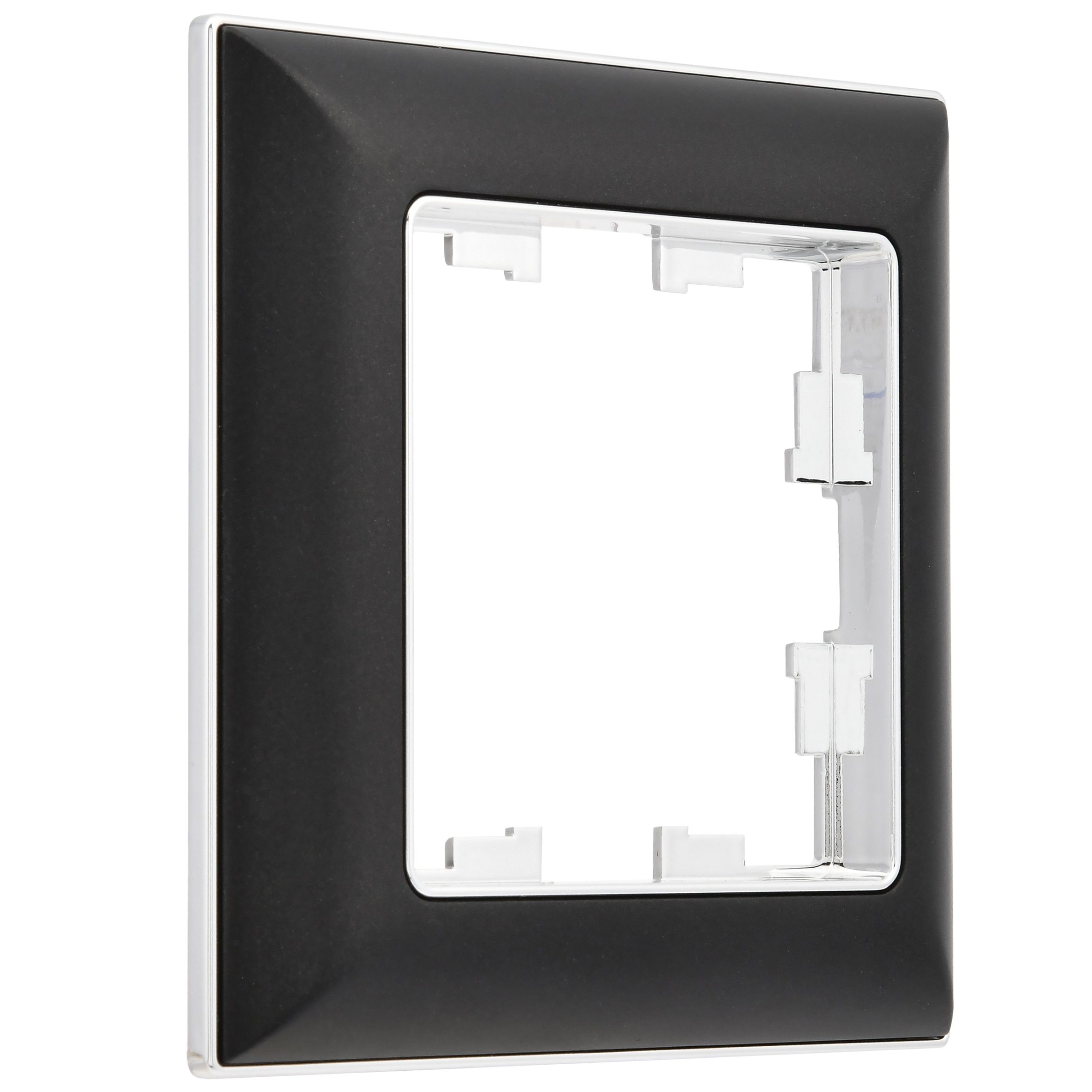 BRITE Рамка 1-местная РУ-1-Бр хром/черный IEK